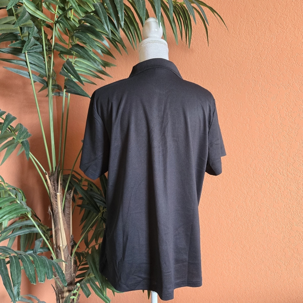 3/$25 Casei Classic Black Polo Shirt Top Short Sleeve XL Relaxed Fit - Picture 3 of 10